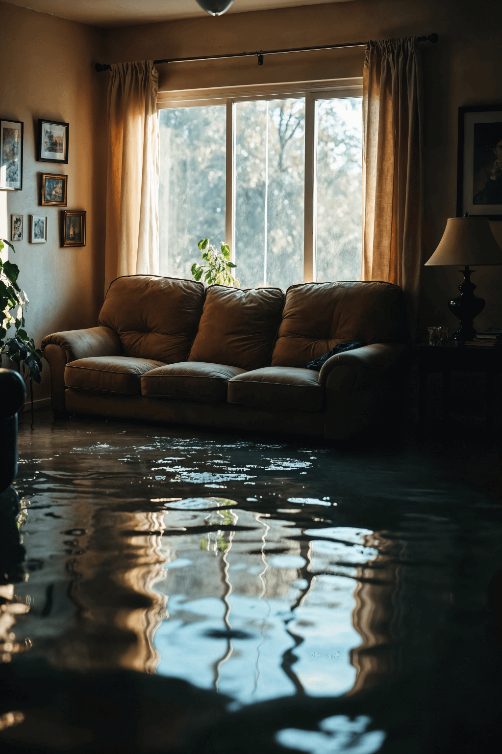 Flood in living room